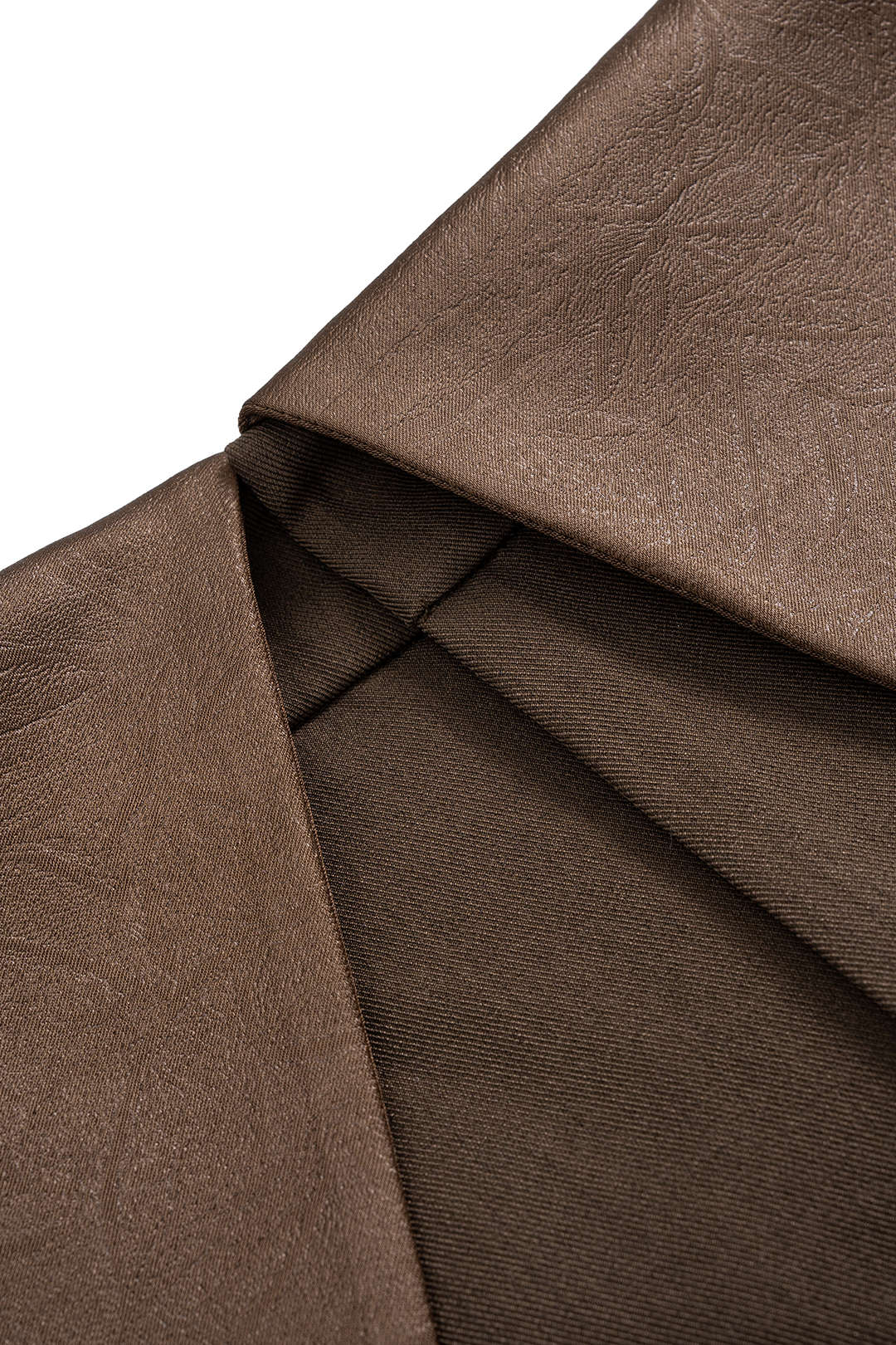 Satin Patchwork Zipper Barrel Trousers - Image 3