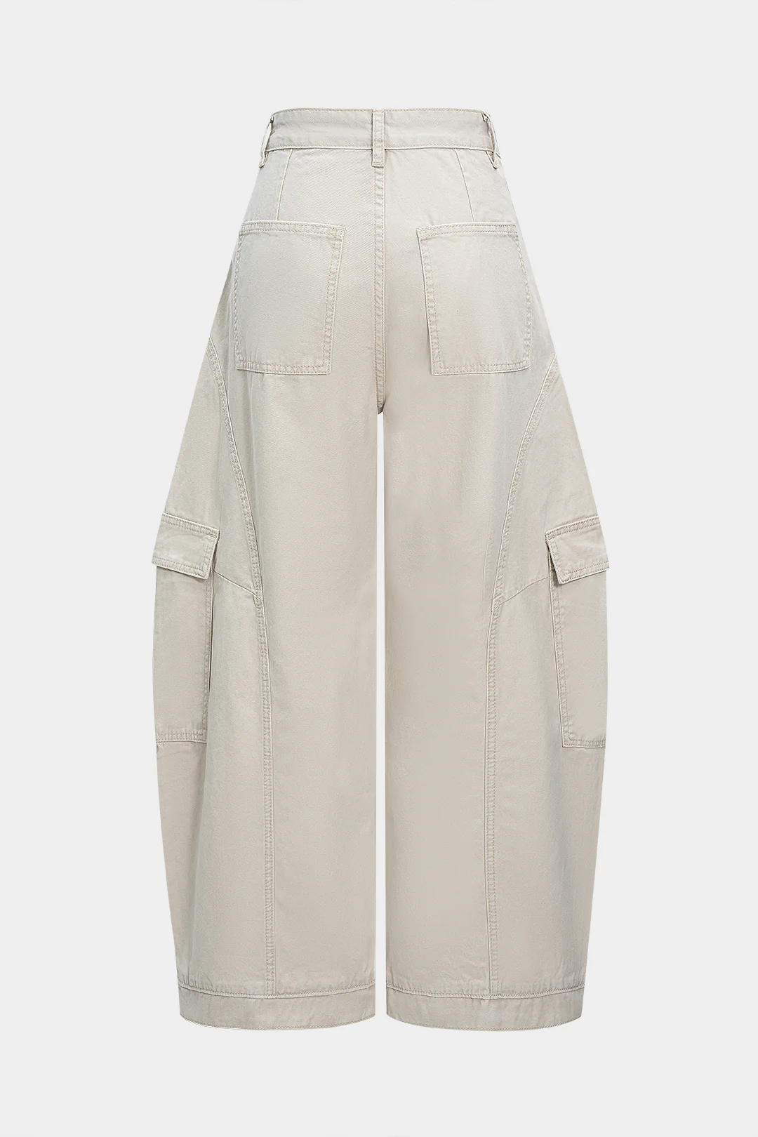 Pocket Wide Leg Barrel Trousers - Image 3