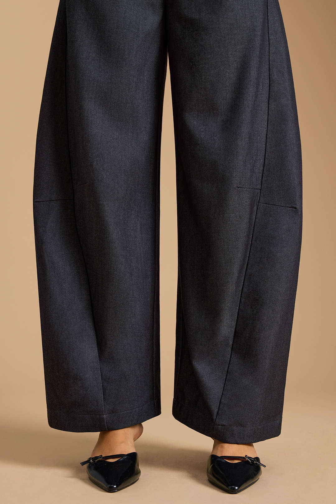 Zipper Belted Wide Leg Trousers - Image 3