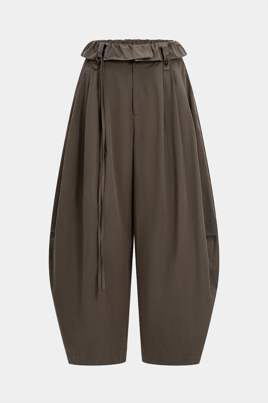 Tie-Up Wide Leg Trousers