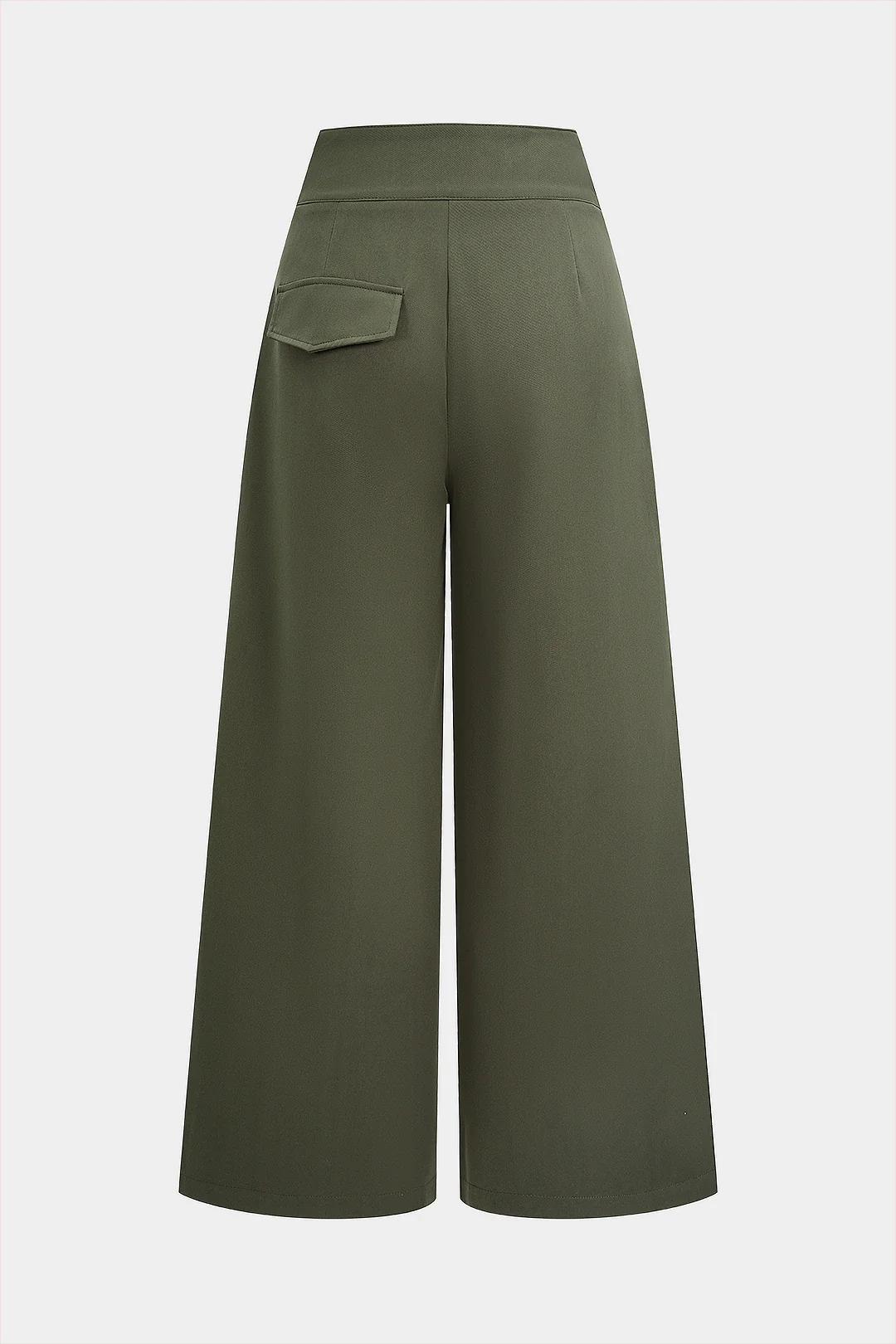 Pocket High Waist Wide Leg Trousers - Image 2