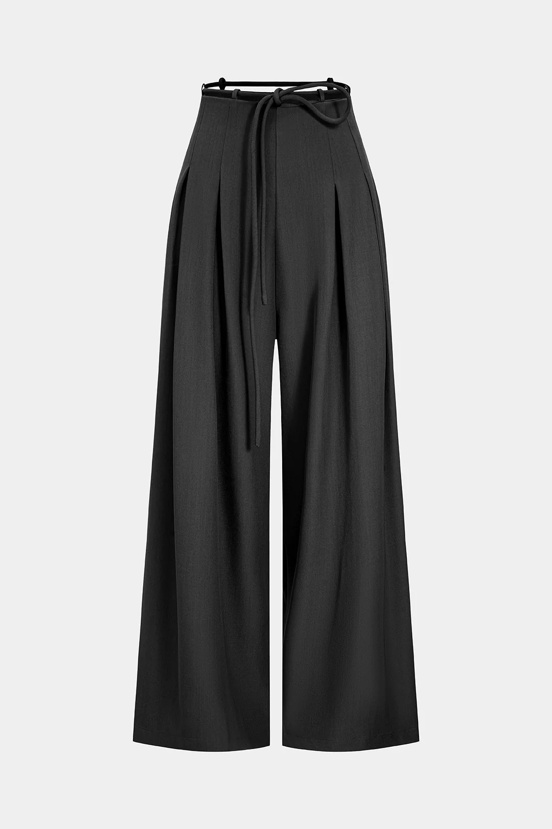 Drawstring High Waist Wide Leg Pants - Image 7