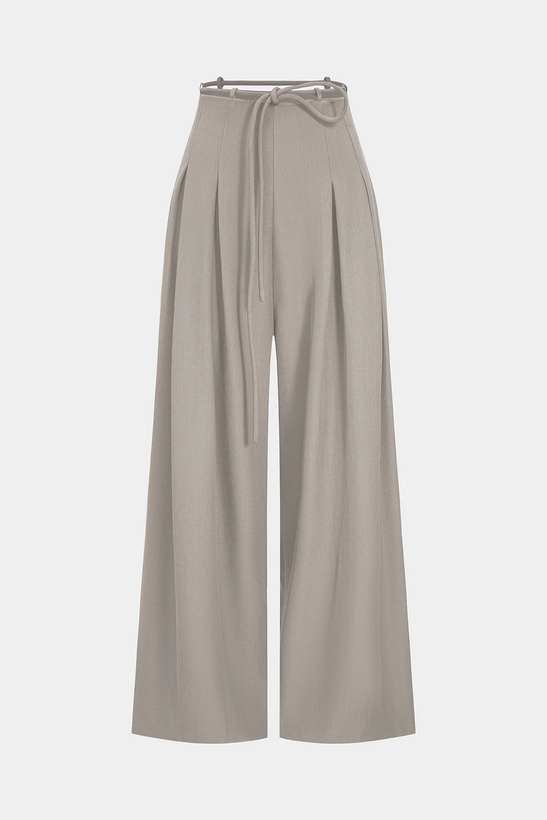 Drawstring High Waist Wide Leg Pants - Image 8