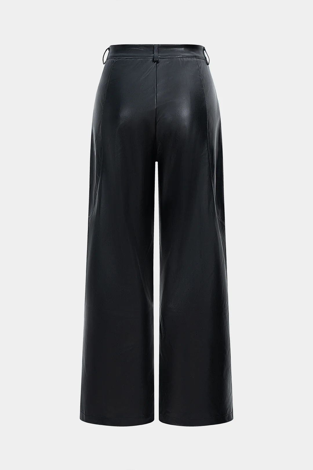 Faux Leather Straight Leg Pocket Trousers - Image 2