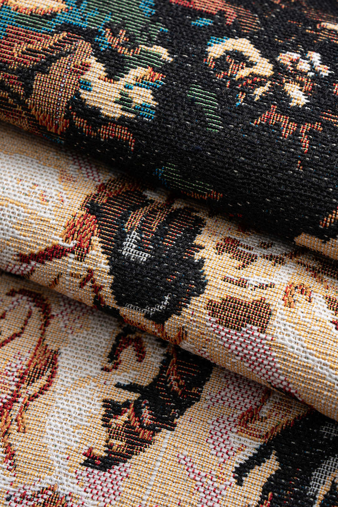 Jacquard Patchwork High Waist Wide Leg Trousers - Image 4