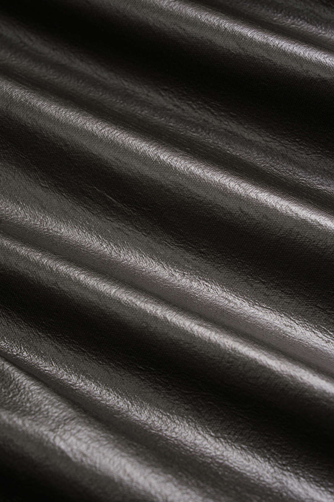 Faux Leather Ruched Wide Leg Trousers - Image 4