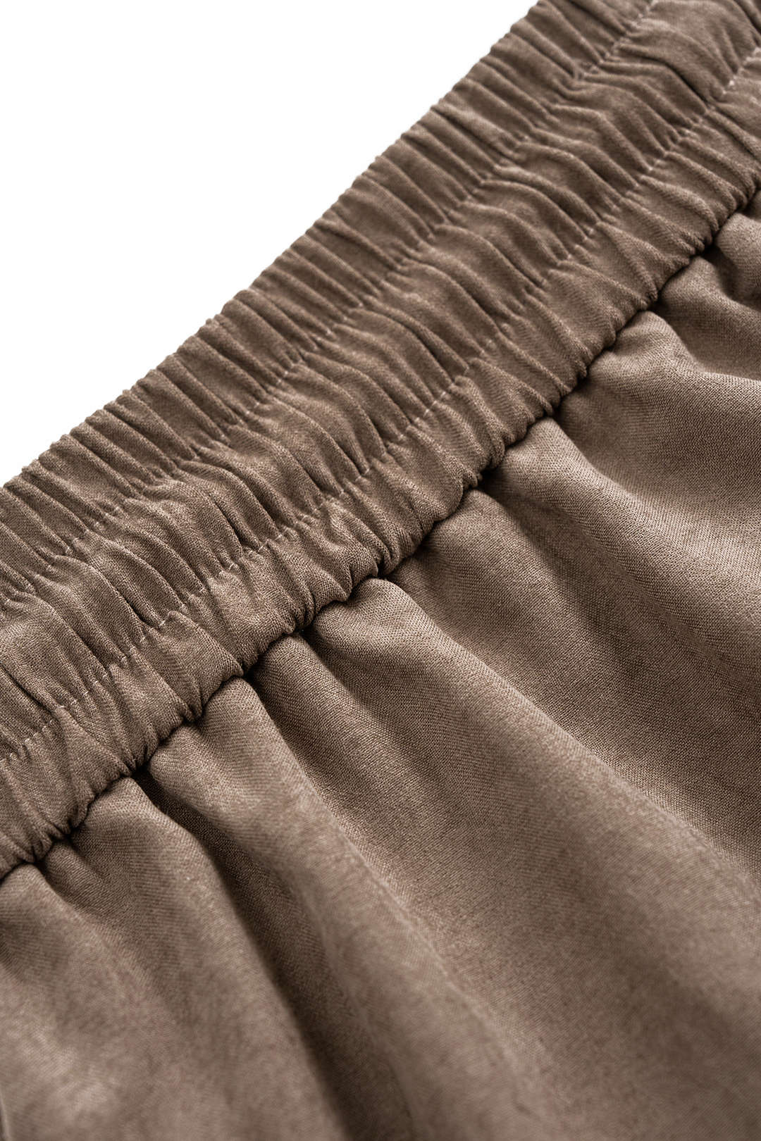 Shirred Waistband Drawstring Barrel Pants - Image 3