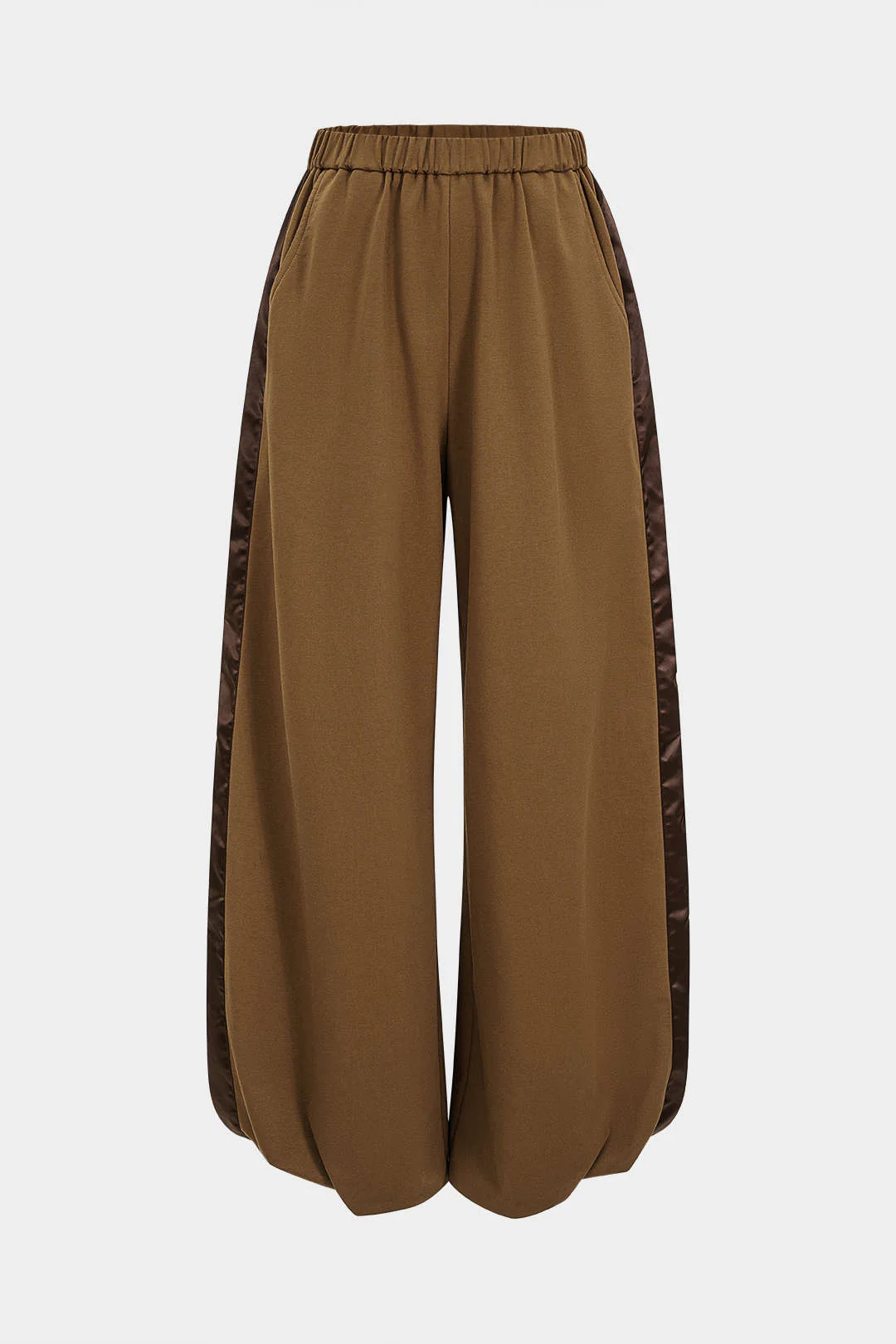 Patchwork Detail Ruched Pants
