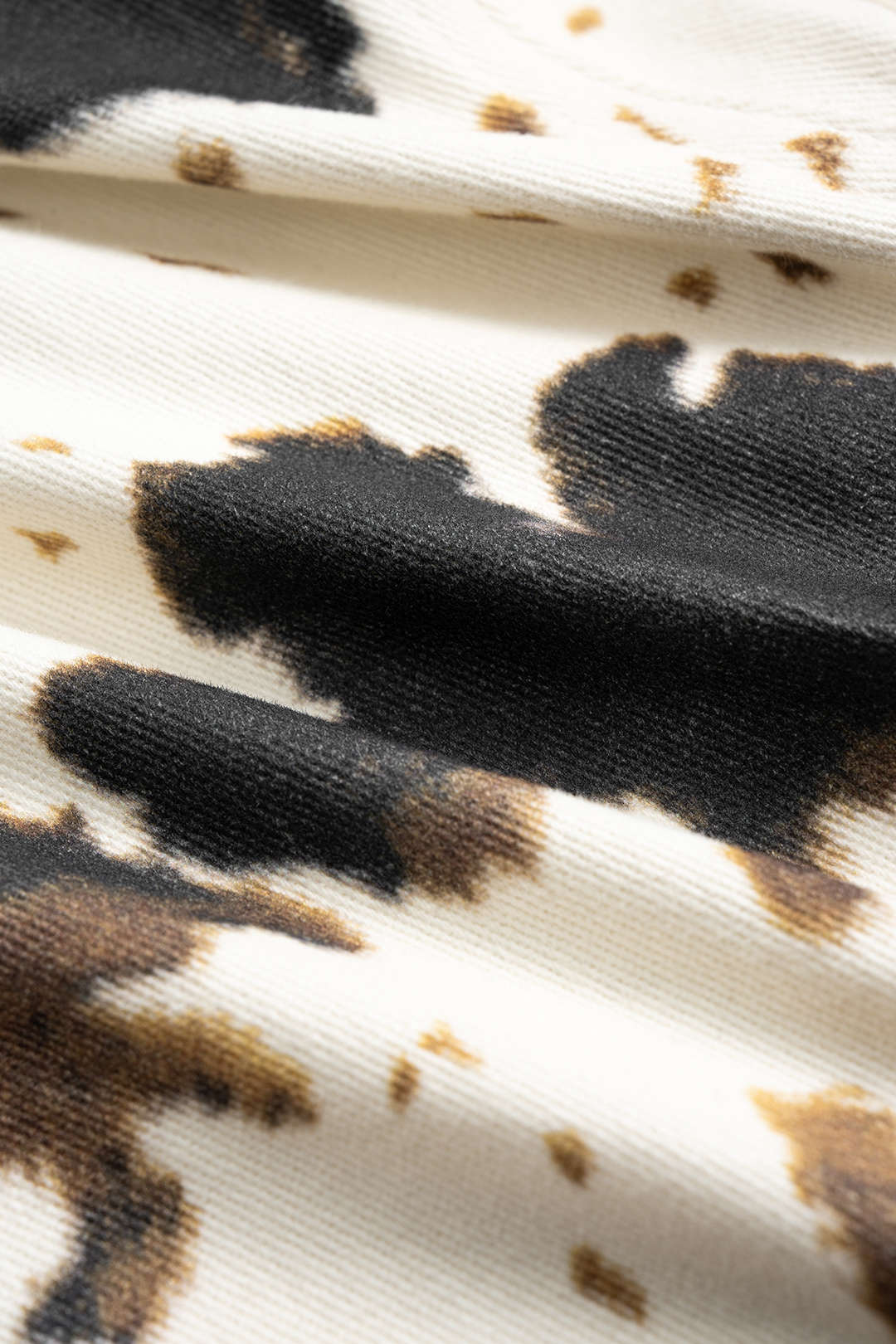 Denim Abstract Splatter Print Wide Leg Jeans - Image 3