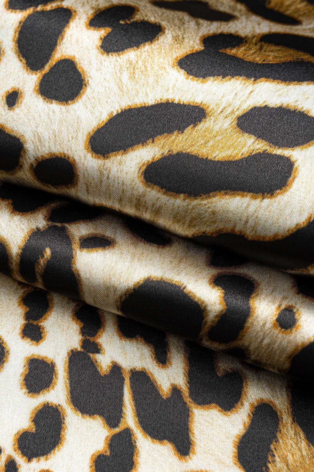 Leopard Print Satin Belted Straight Leg Trousers - Image 4