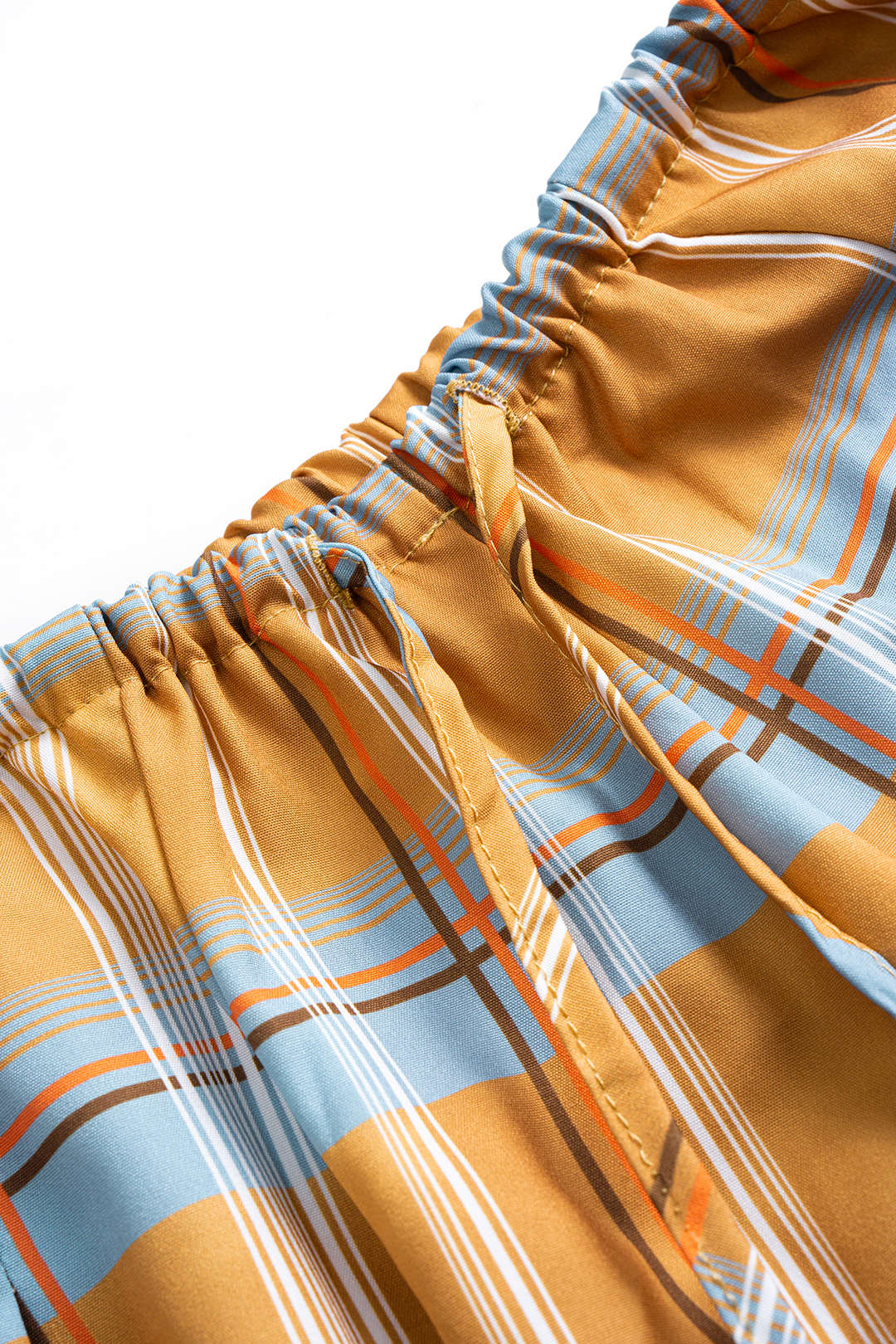 Plaid Print Drawstring Bloomers Pants - Image 4