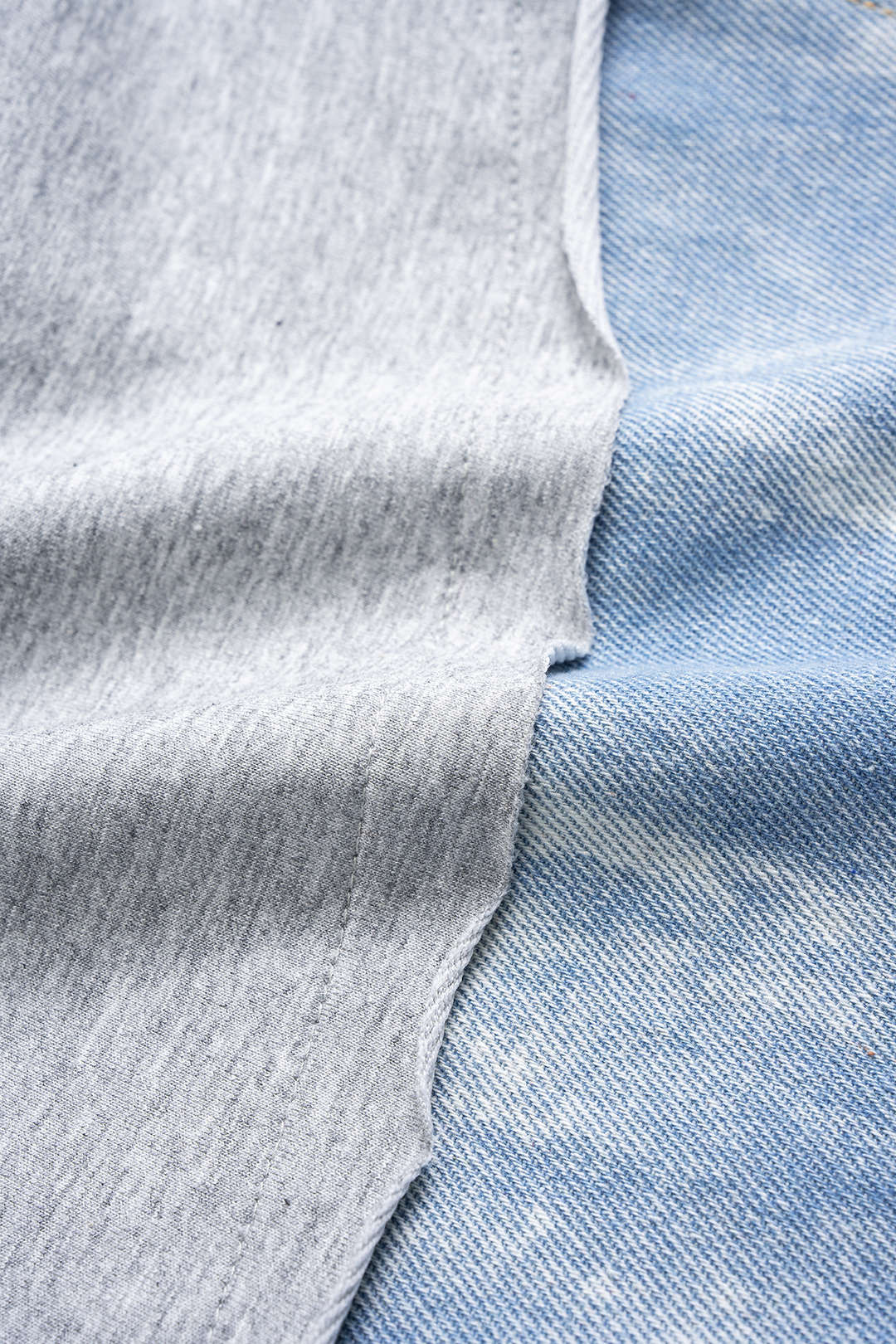 Denim Patchwork Drawstring Asymmetrical Pants - Image 4