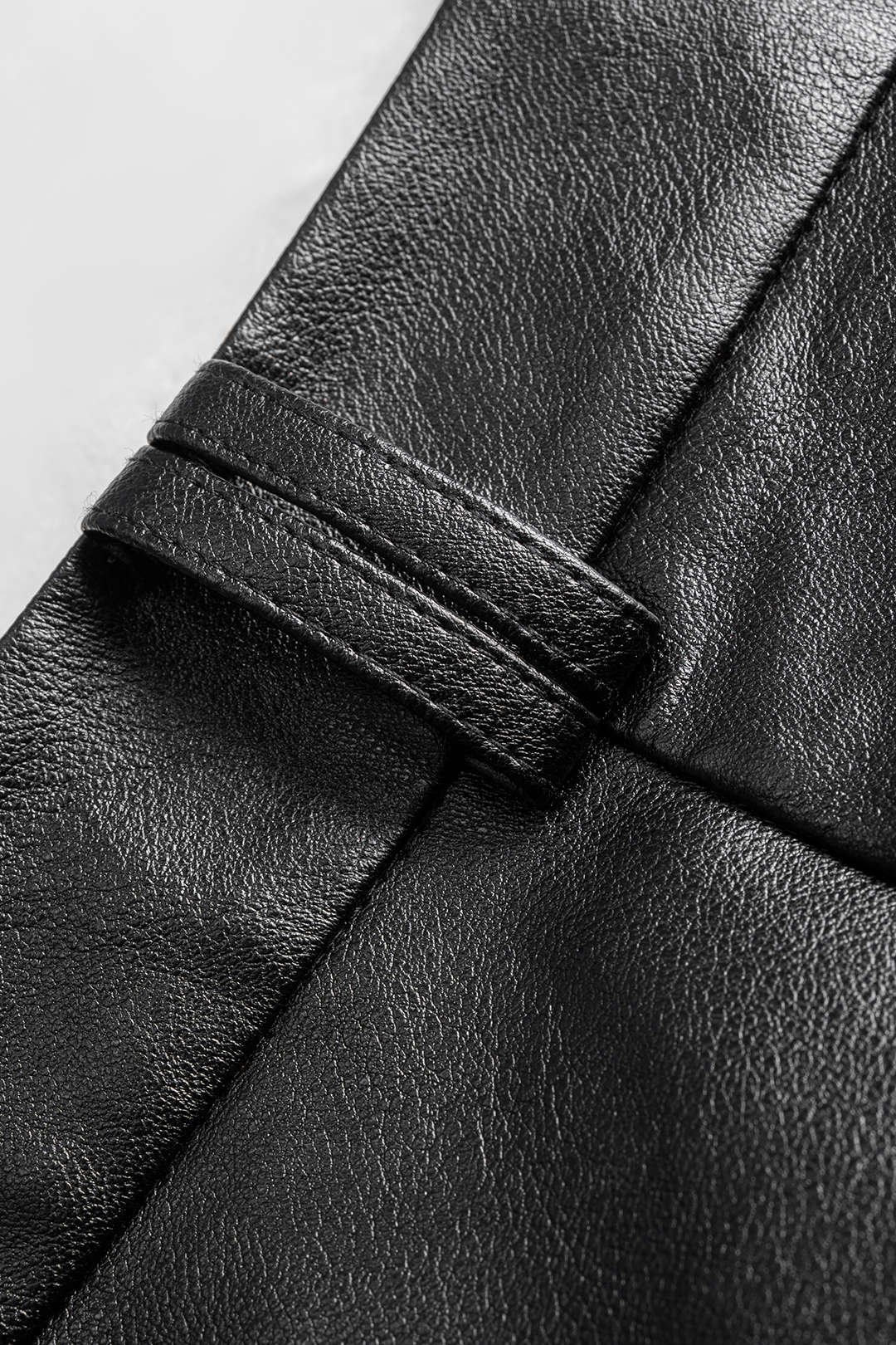 Faux Leather Button Wide Leg Pants - Image 4