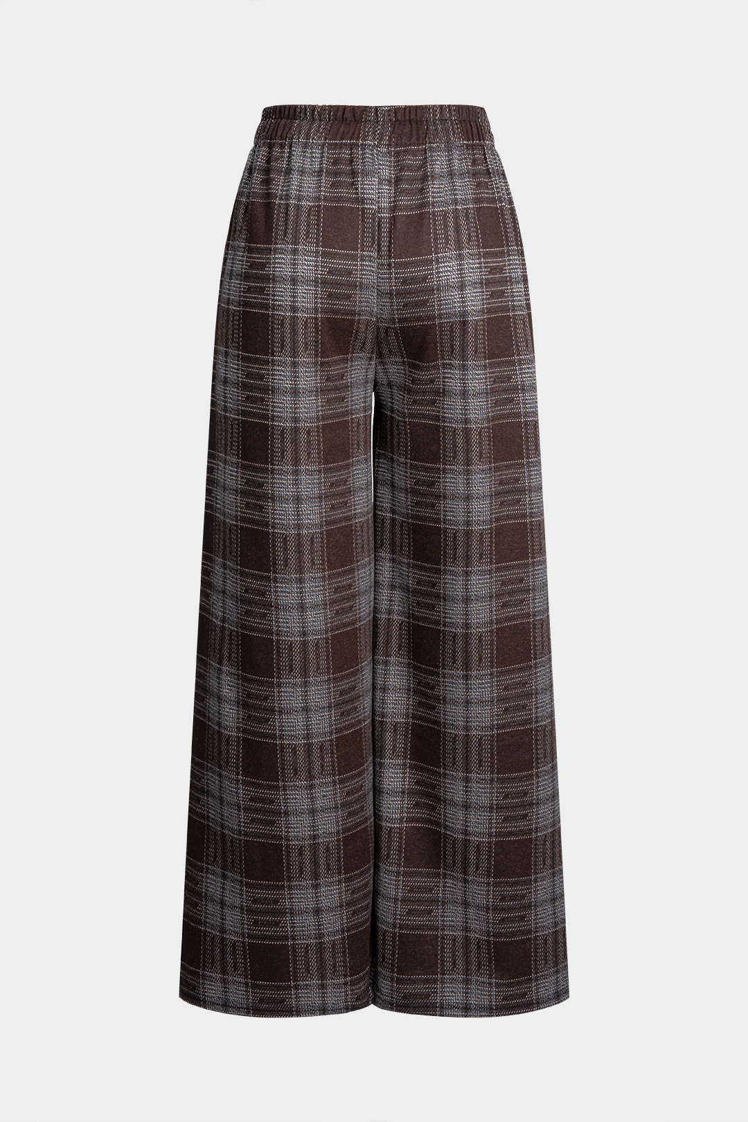 Plaid Print High Waist Drawstring Pants - Image 2