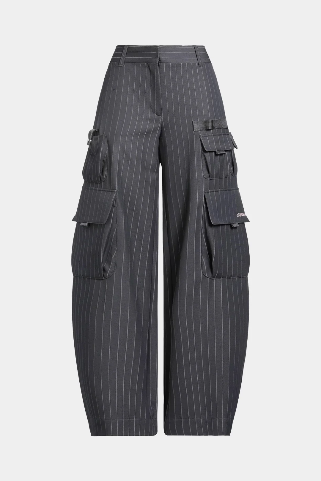 Stripes Print Pocket Wide-Leg Pants