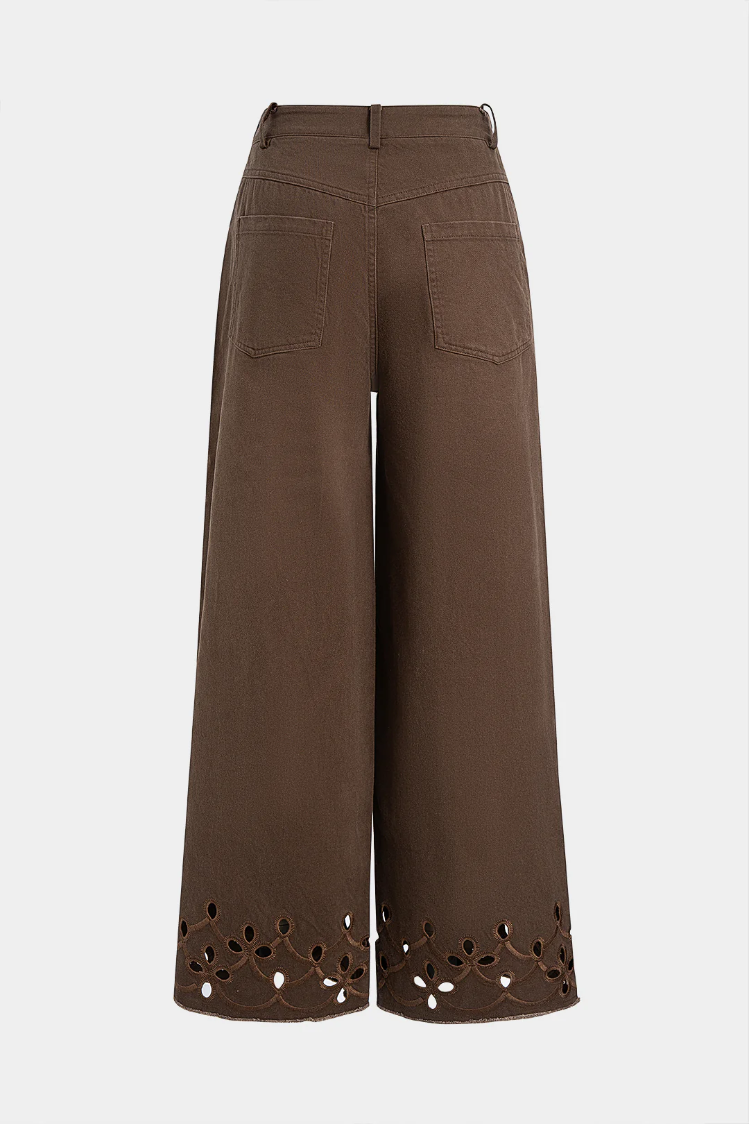 Embroidery Hem Wide Leg Pants - Image 2