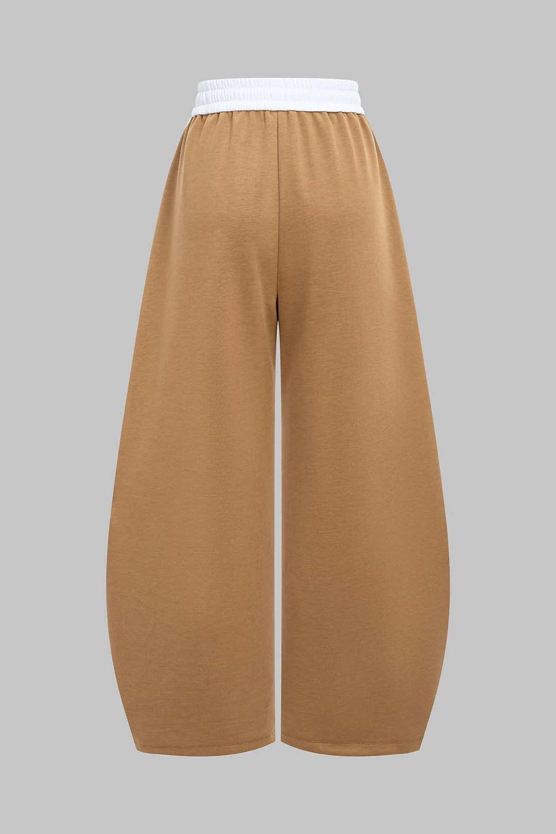 Contrast Side Stripes Drawstring Shirred Waistband Pants - Image 3