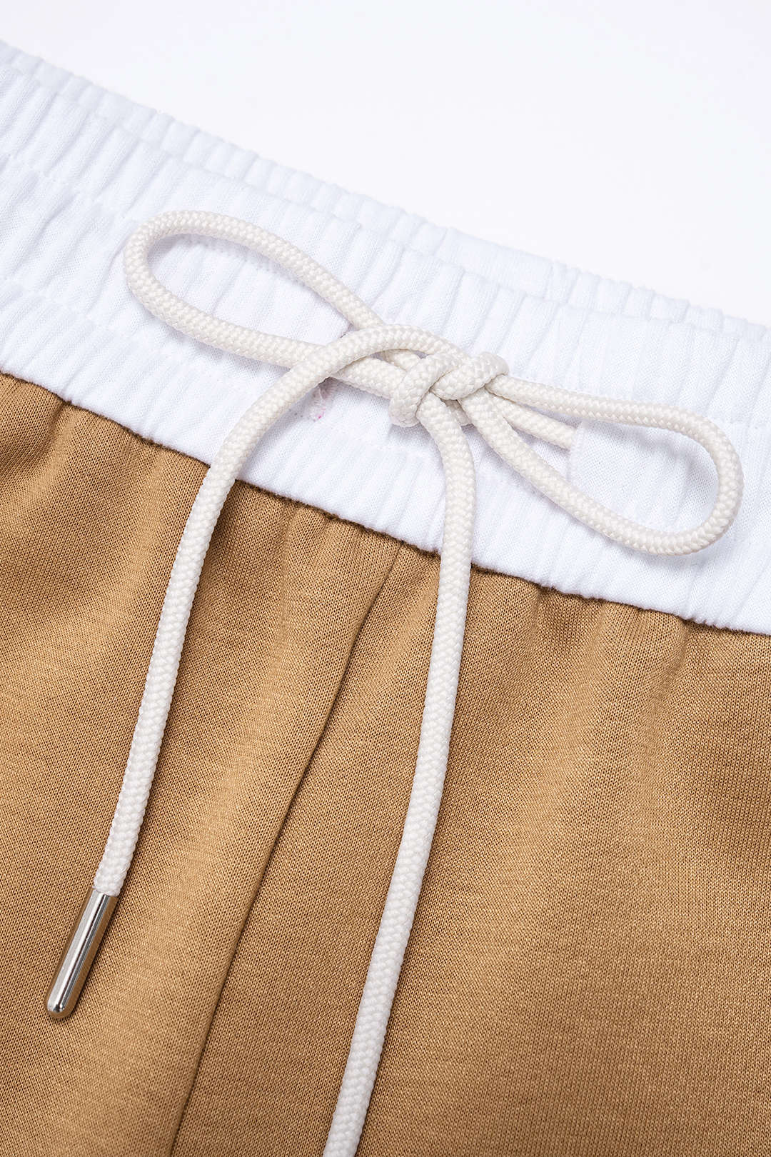 Contrast Side Stripes Drawstring Shirred Waistband Pants - Image 4