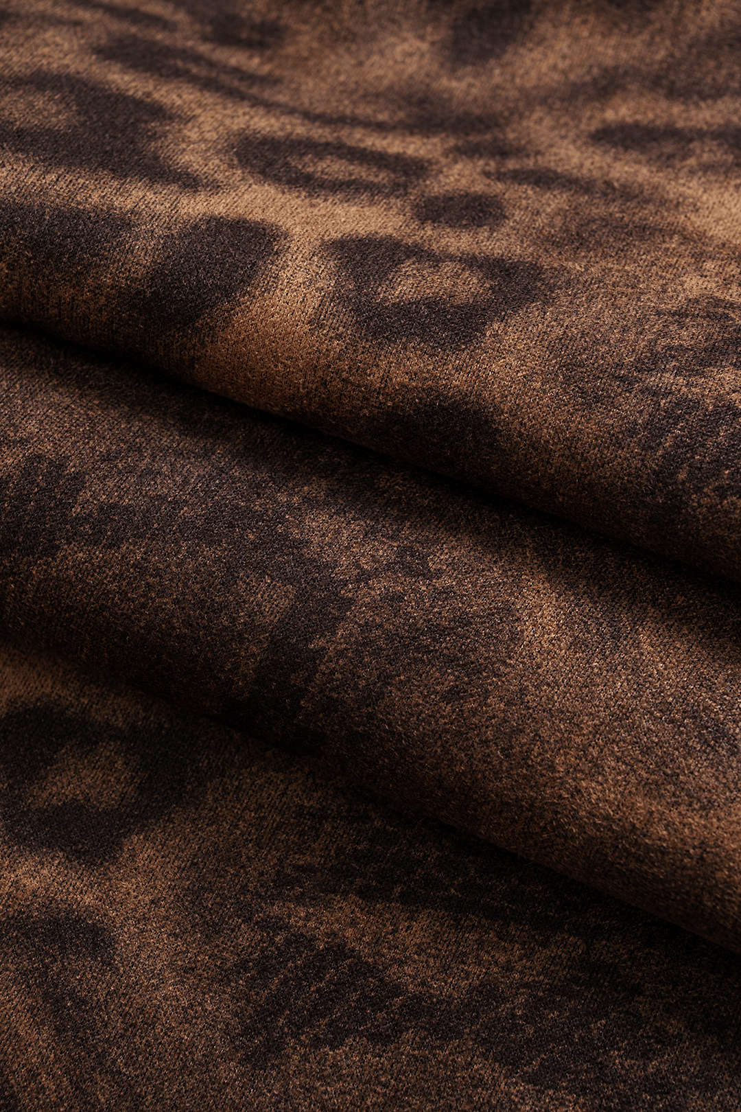 Plus Size Leopard Print Suede Wide Leg Pants - Image 5