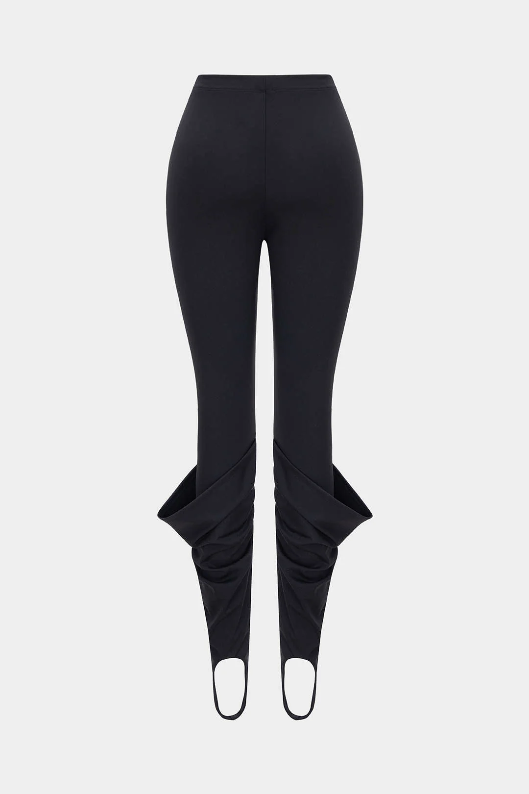 Solid Ruched Stirrup Pants - Image 4