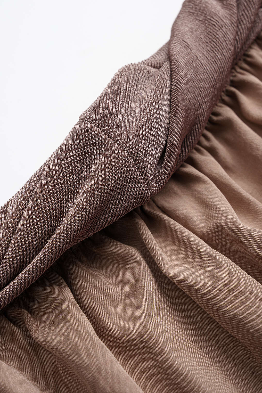 Patchwork Shirred Balloon Pants - Image 3