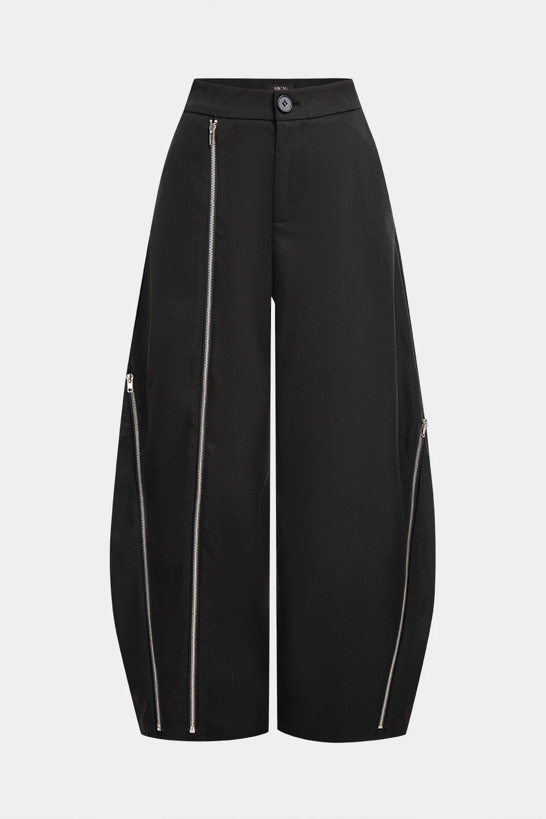 Asymmetrical Zipper Wide Leg Pants