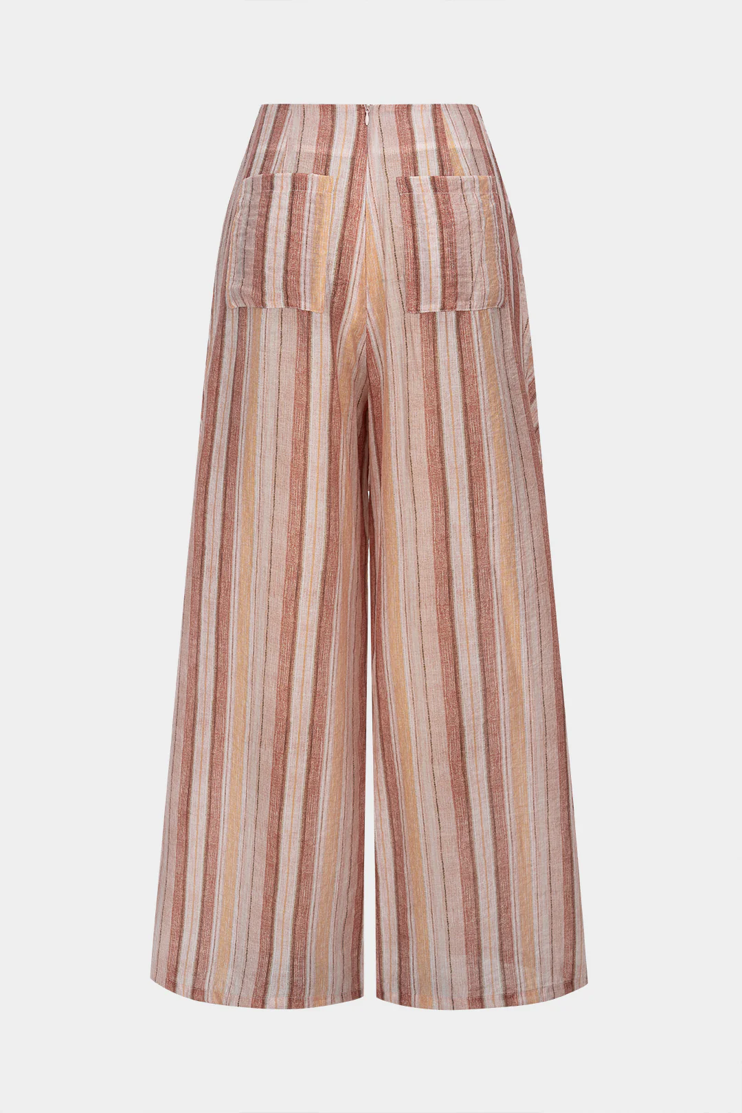 Stripes Print Tie Up Wide Leg Pants - Image 2