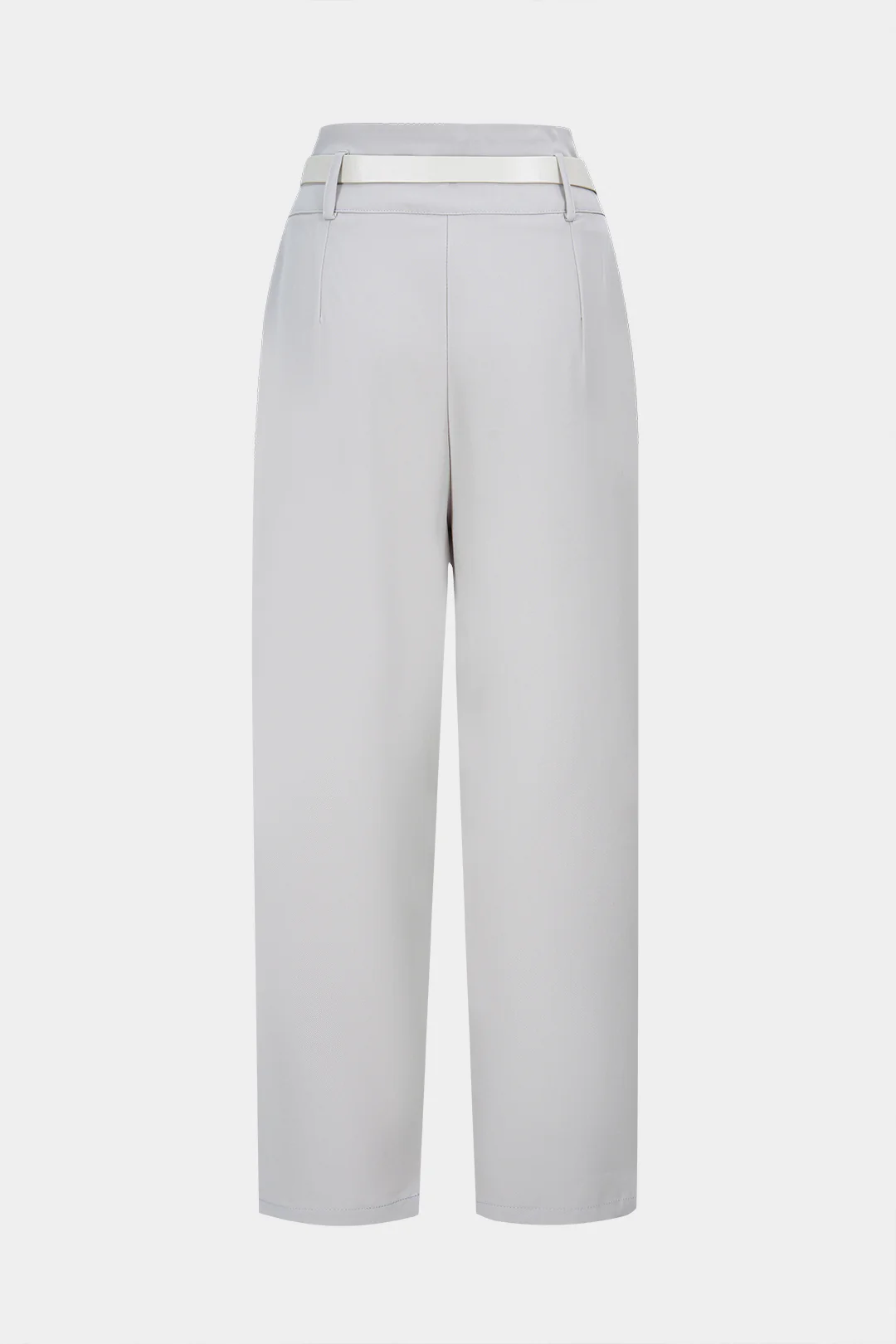 Belted Button Asymmetrical High Waist Pants - Image 2