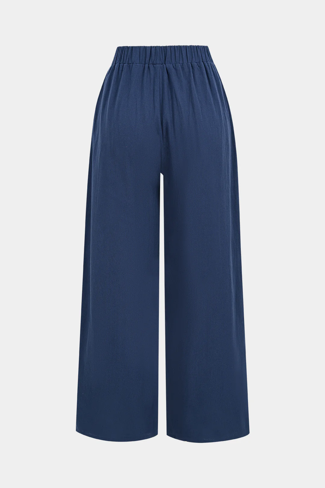 Button Pocket High Waist Wide Leg Pants - Image 2