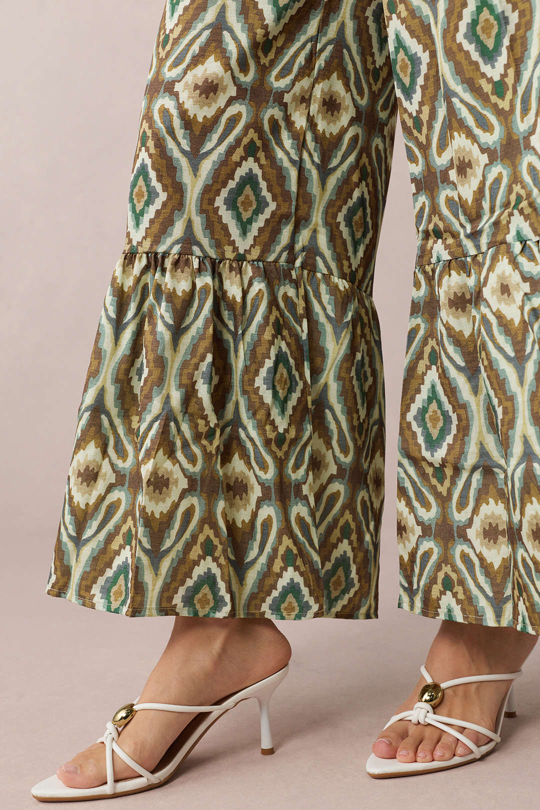 Bohemian Print High Waist Wide Leg Pants - Image 3