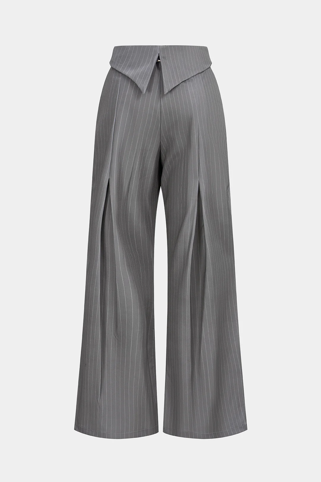 Stripes Print Embroidered Strappy Straight Leg Pants - Image 2