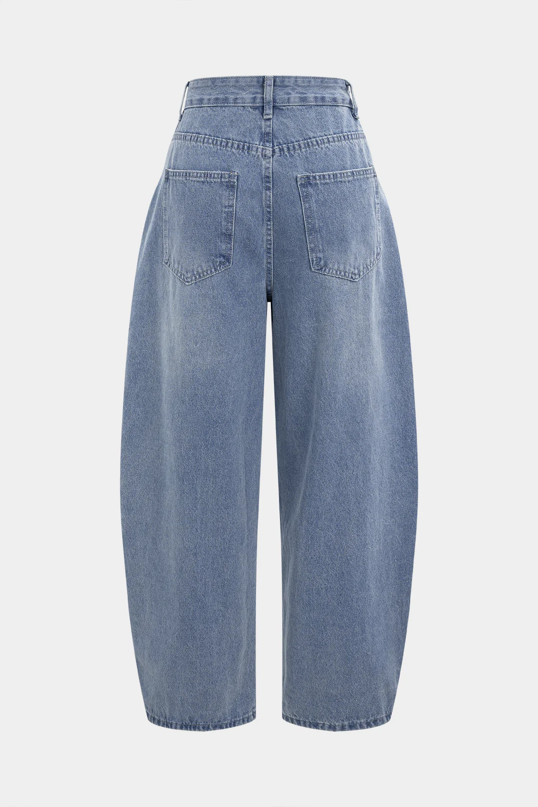 Denim Pocket Ruched High Waist Jeans - Image 2