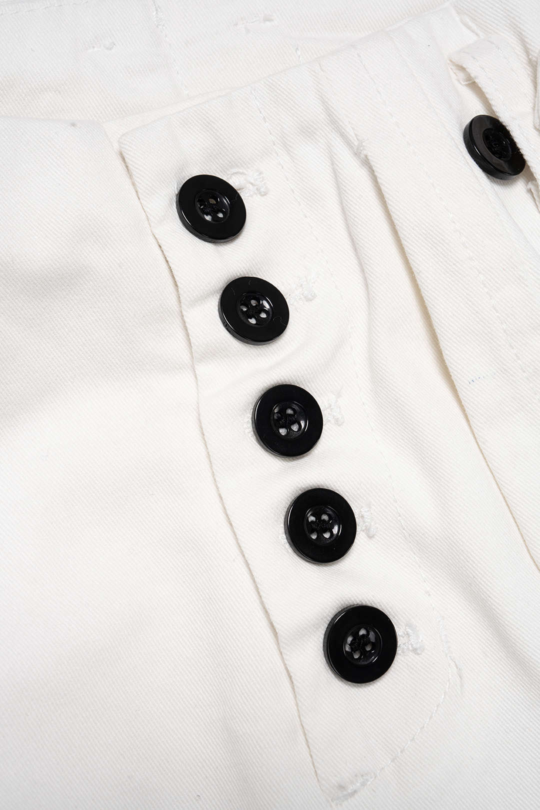Button High Waist Wide Leg Pants - Image 3