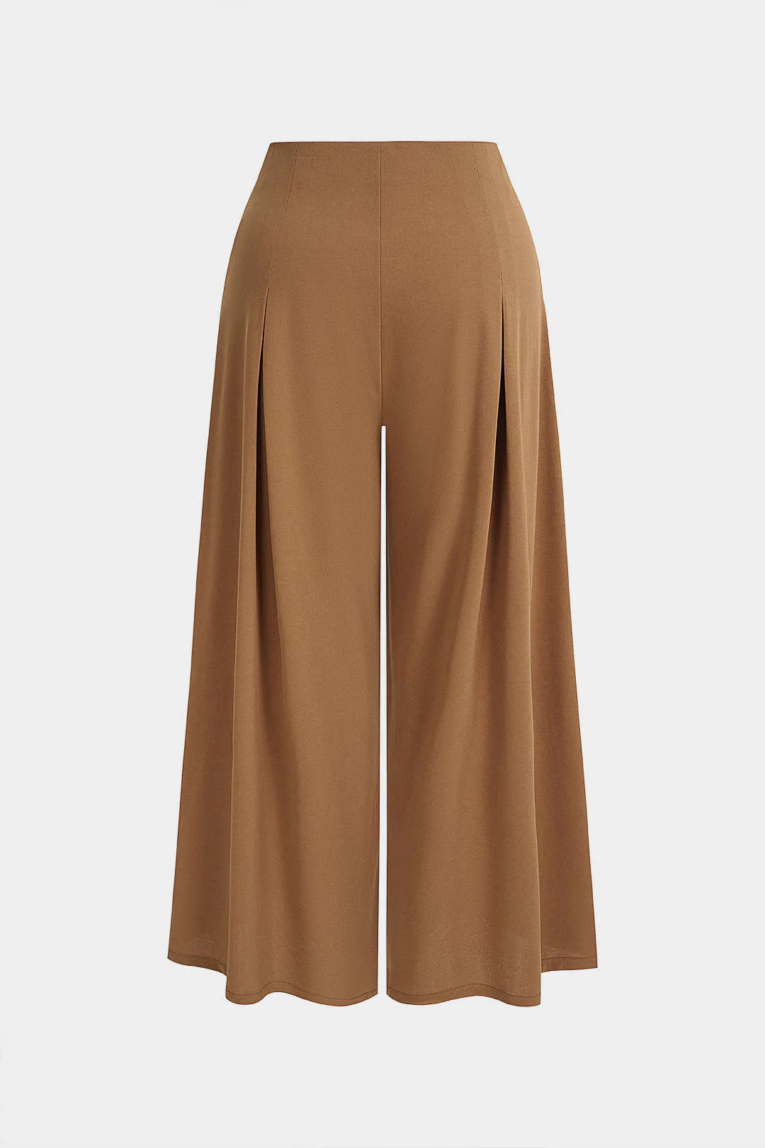Plus Size Solid Pleated Pants - Image 2