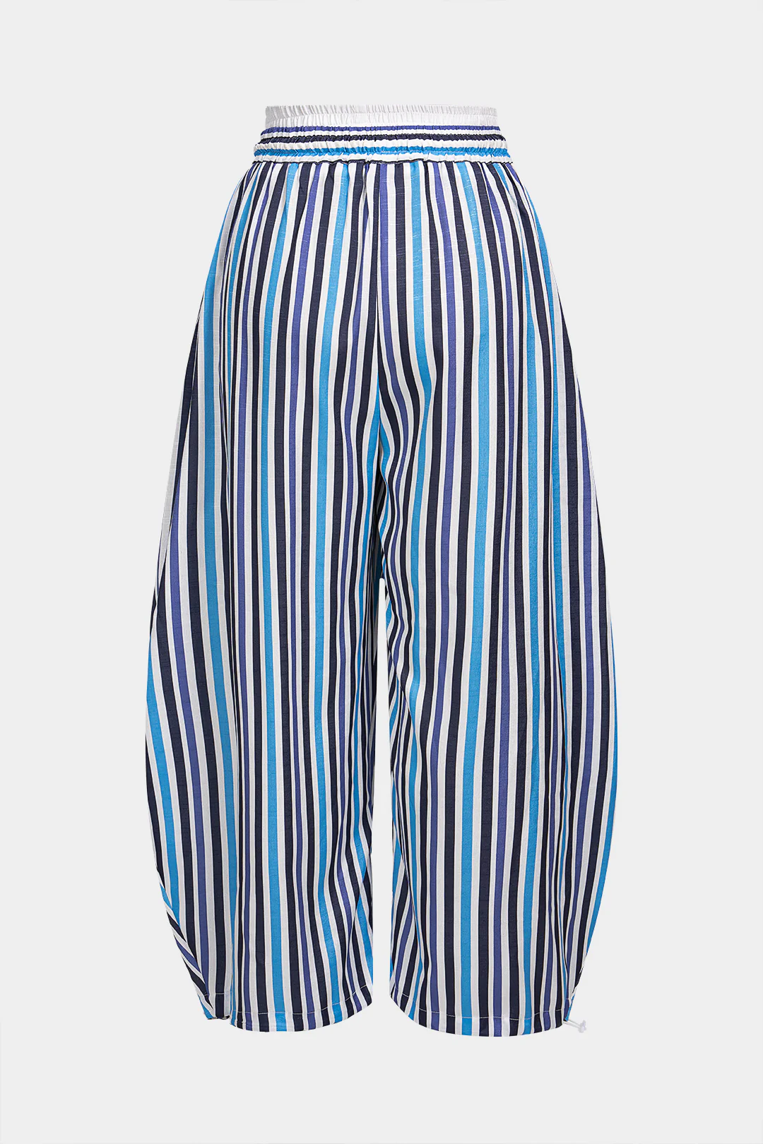 Stripes Print Tie-Up High Waist Pants - Image 2