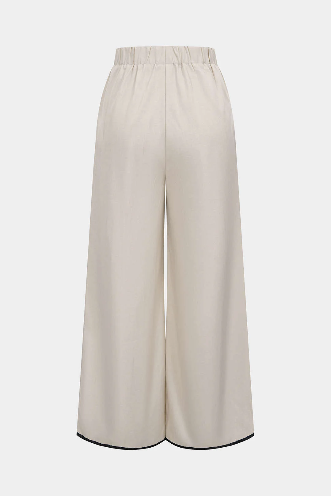 Contrast Binding Straight Leg Pants - Image 4