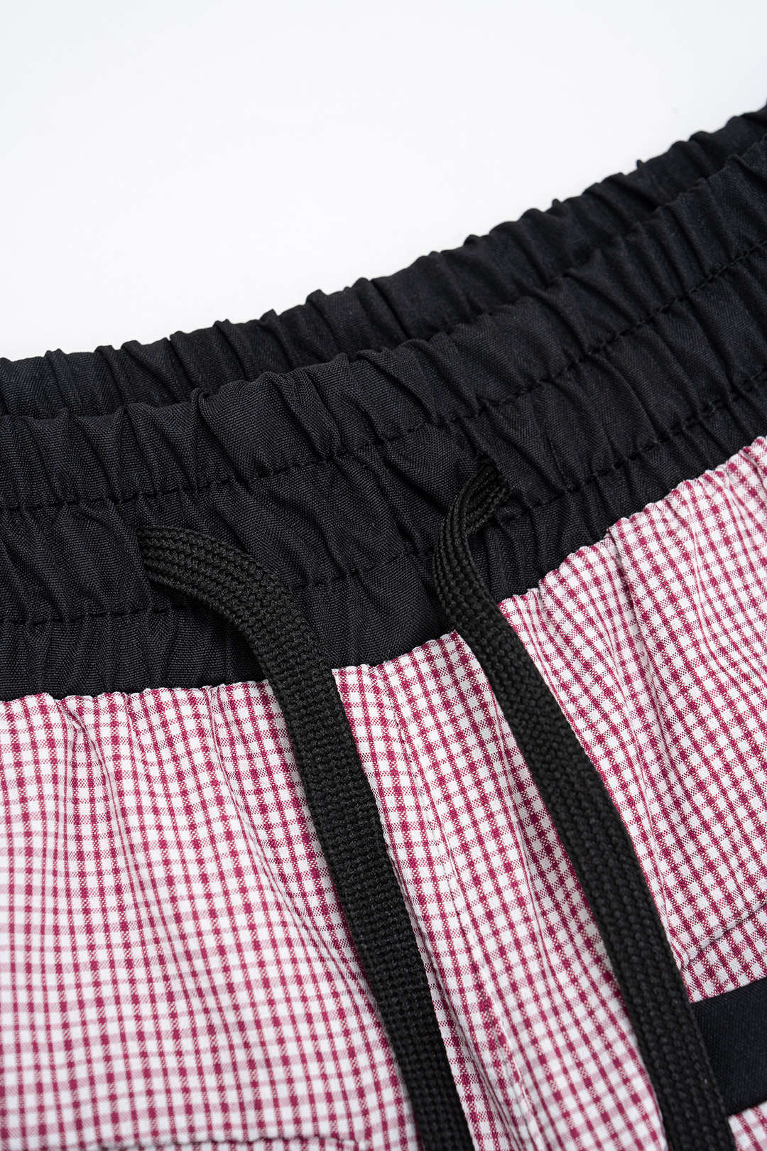 Contrast Plaid Print Wide Leg Pants - Image 3