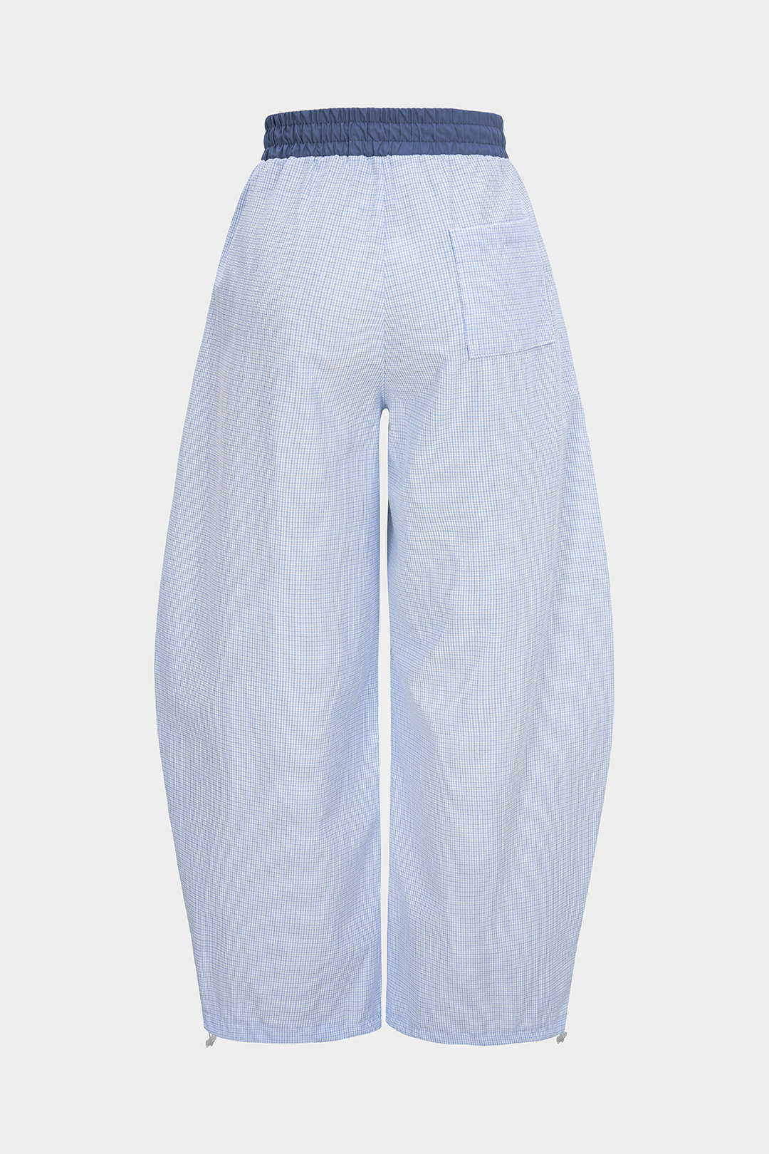 Contrast Plaid Print Wide Leg Pants - Image 8