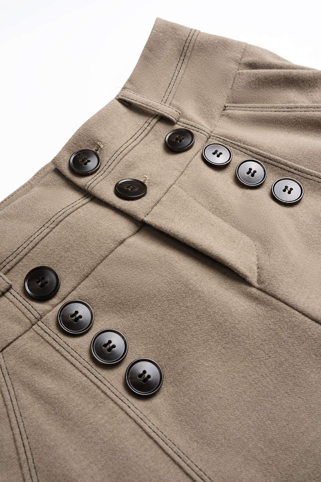 Button Pocket Wide Leg Pants - Image 3