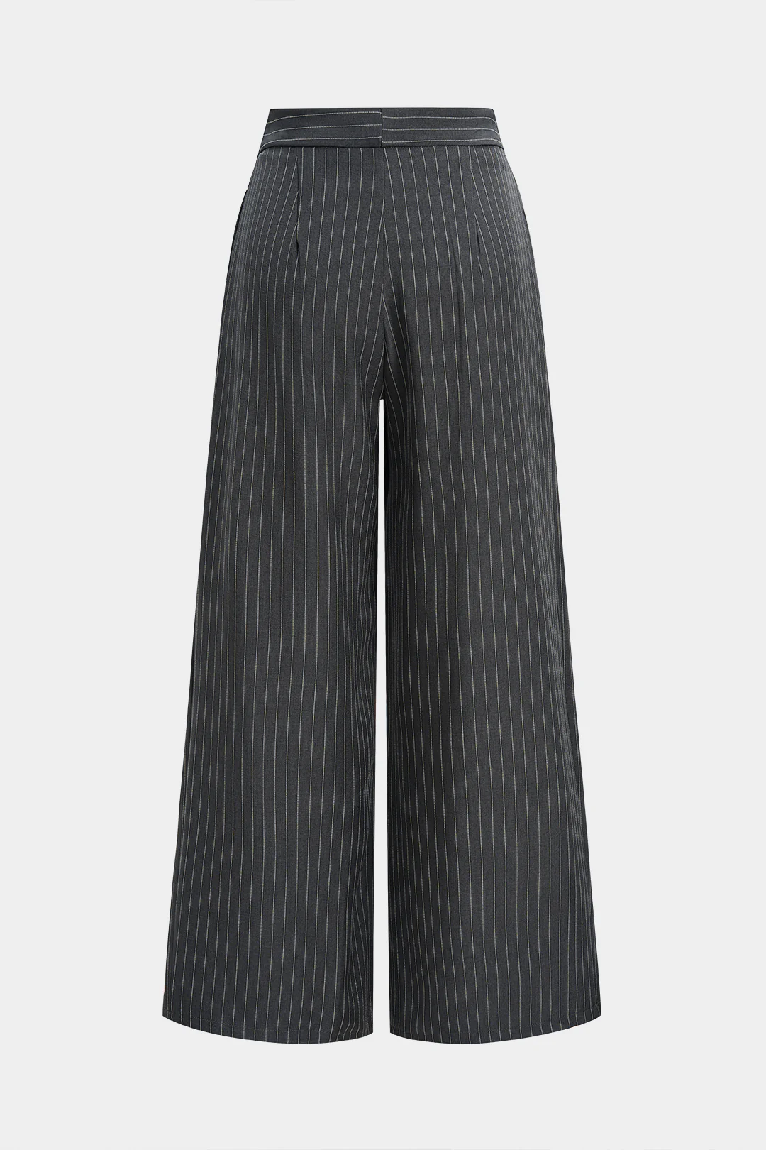 Pinstripe High Waist Wide Leg Pants - Image 2