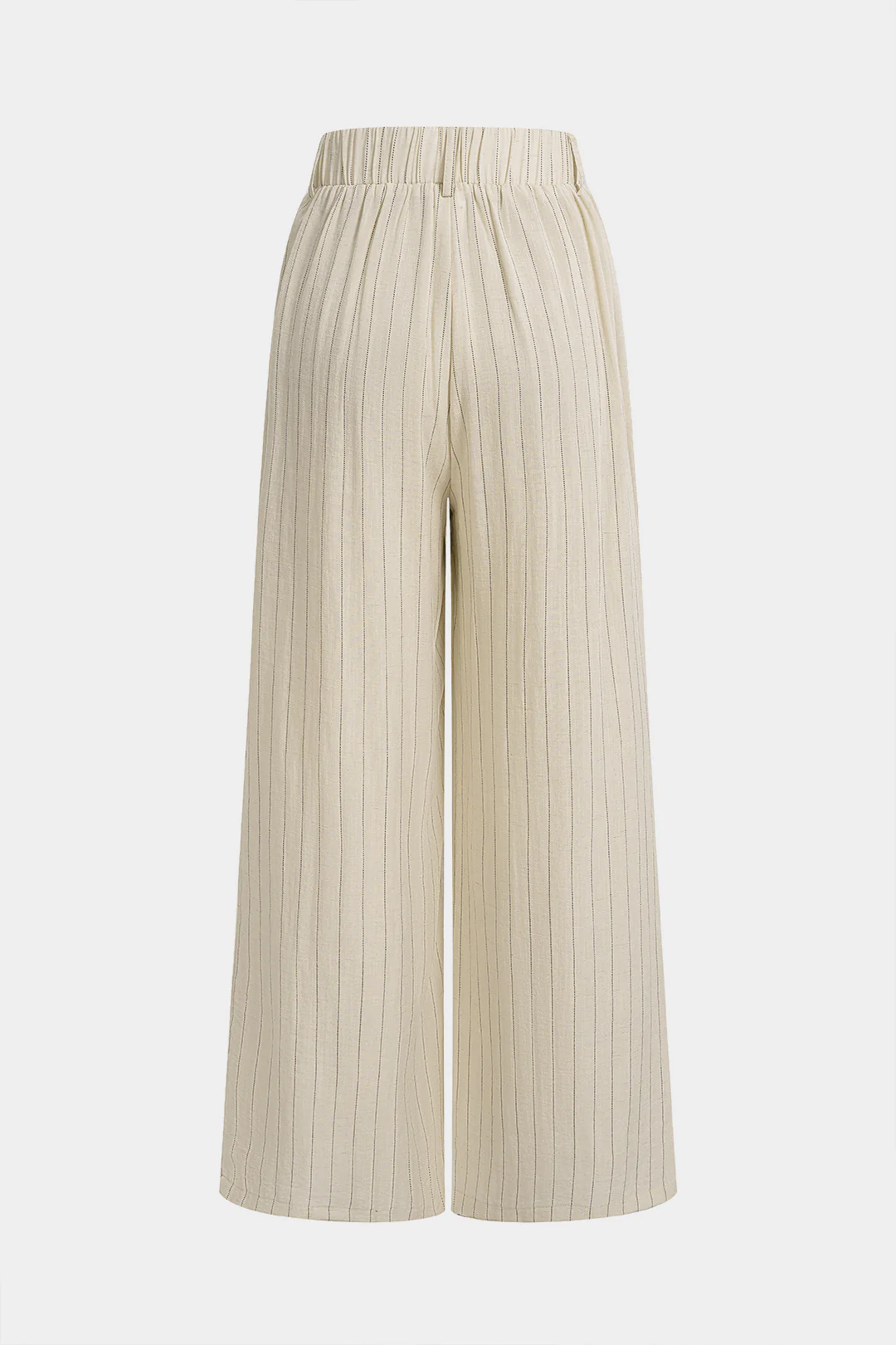 Striped Linen High Waist Wide Leg Pants - Image 2
