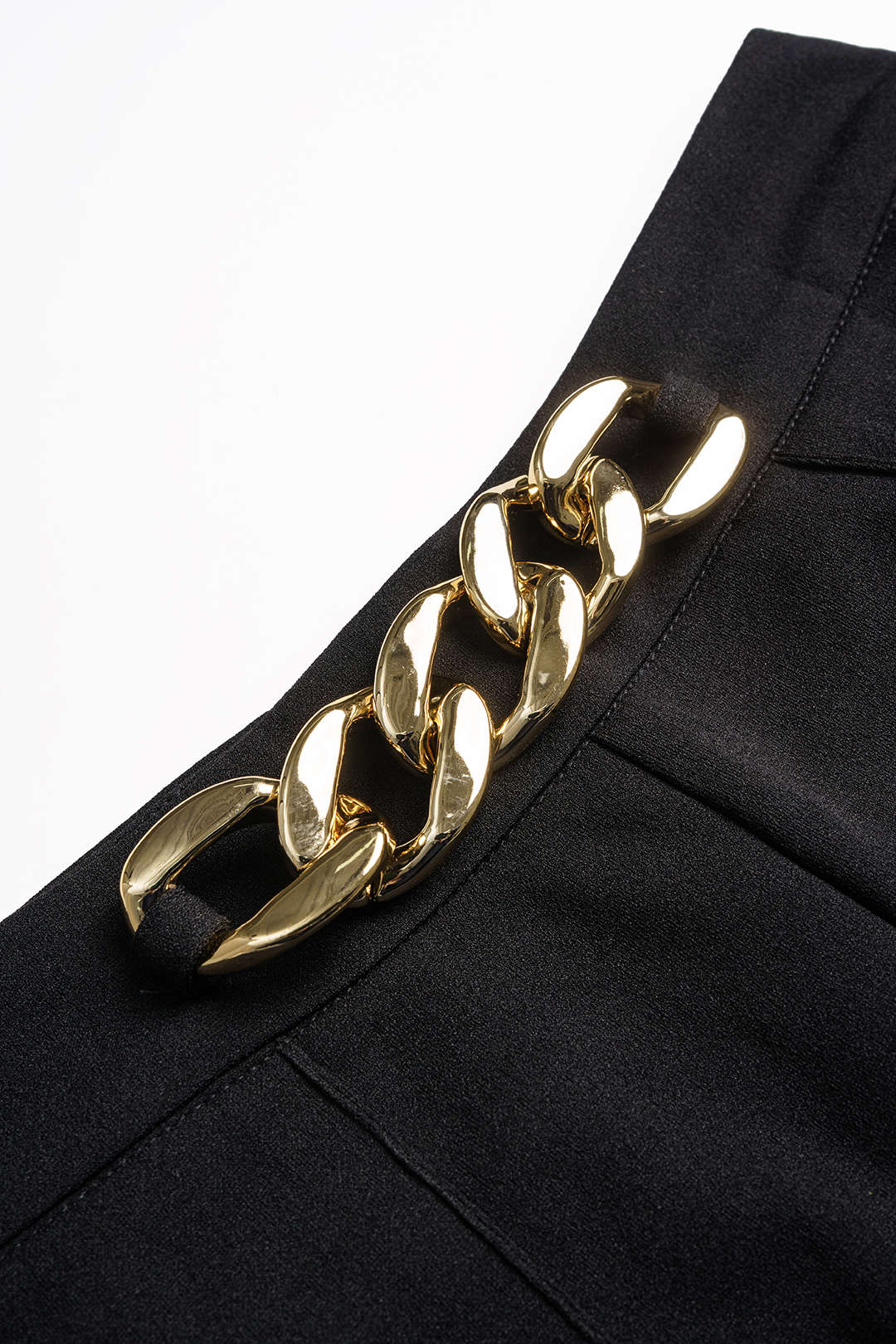 Solid High Waist Straight Leg Pants - Image 3