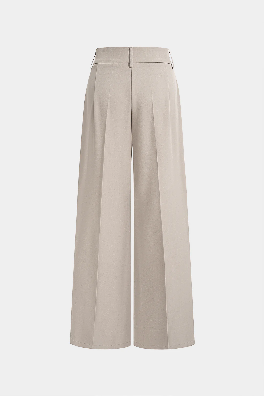 Solid Ruched Pocket High Waist Wide Leg Pants - Image 2