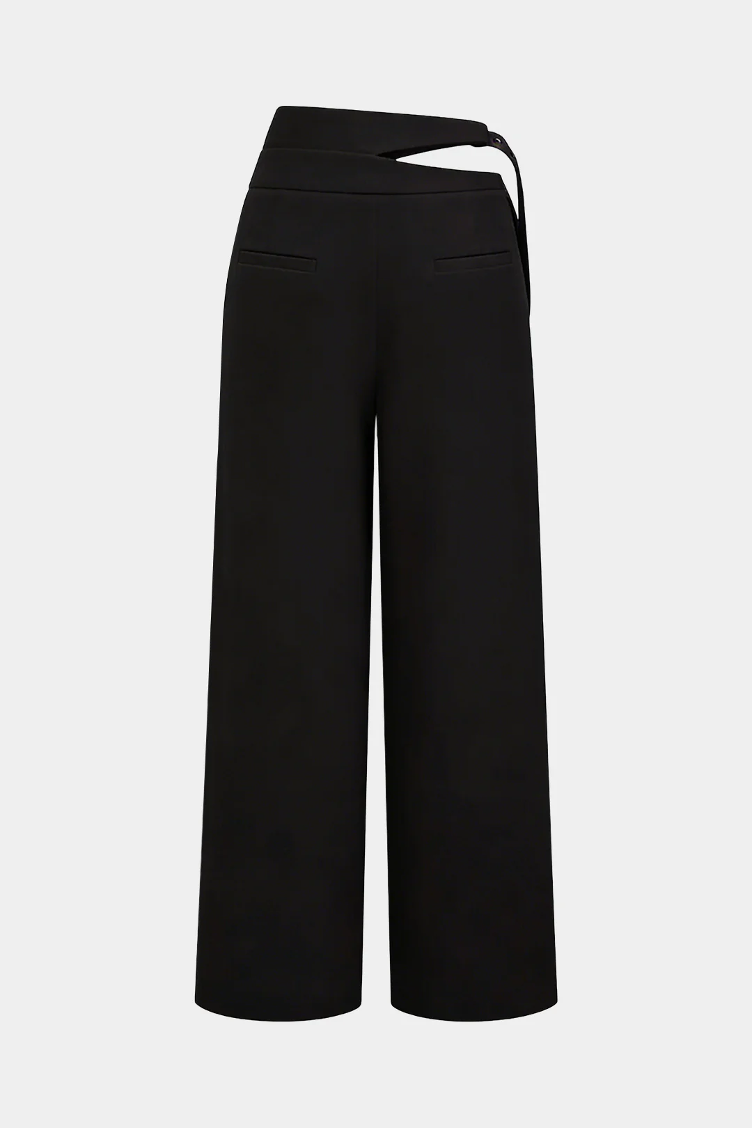 Asymmetrical Cut Out Belted Wide Leg Pants - Image 2