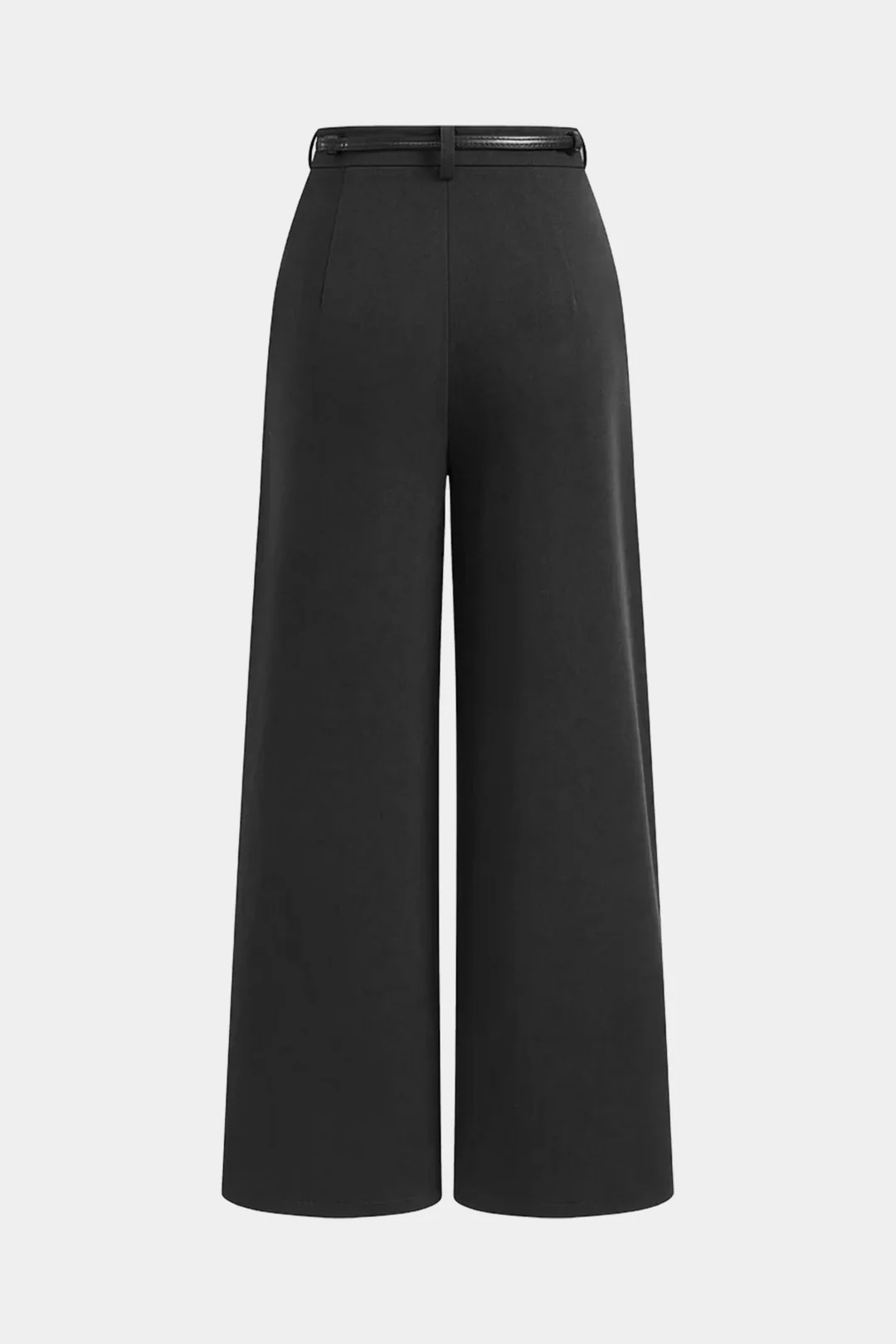 Metallic Buckle Wide-Leg Pants - Image 2