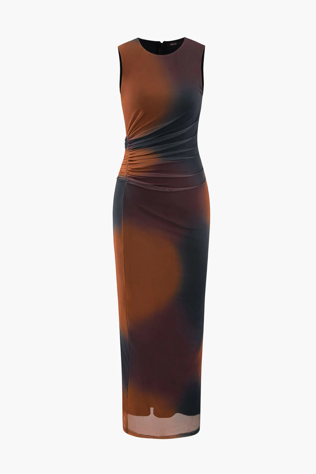 Tie Dye Mesh Slit Sleeveless Maxi Dress - Image 6