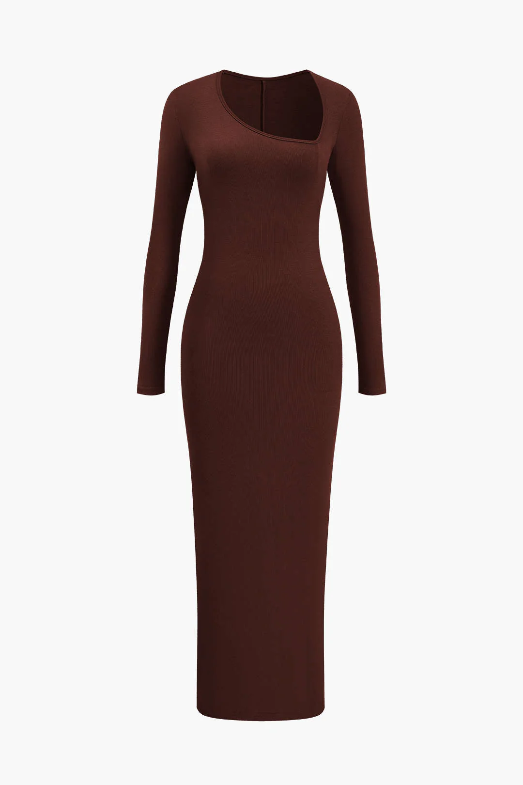 Asymmetrical Neck Slit Maxi Dress - Image 10