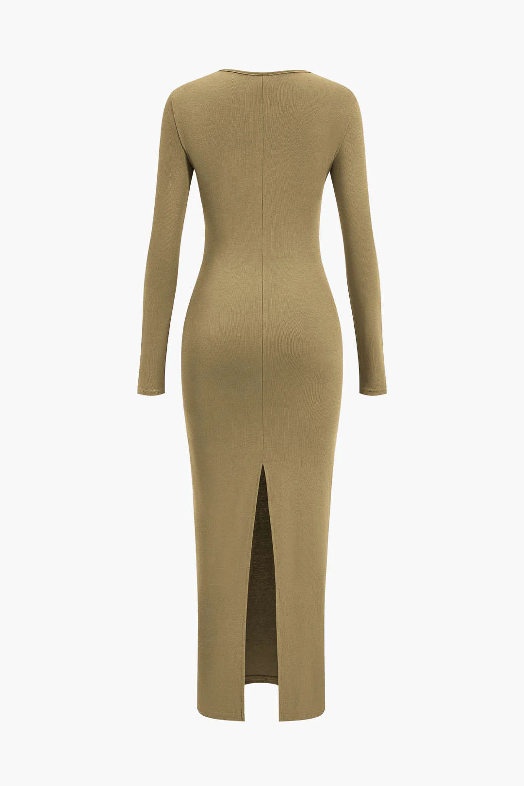 Asymmetrical Neck Slit Maxi Dress - Image 15