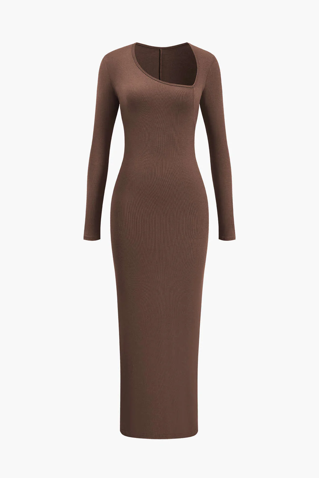 Asymmetrical Neck Slit Maxi Dress - Image 16