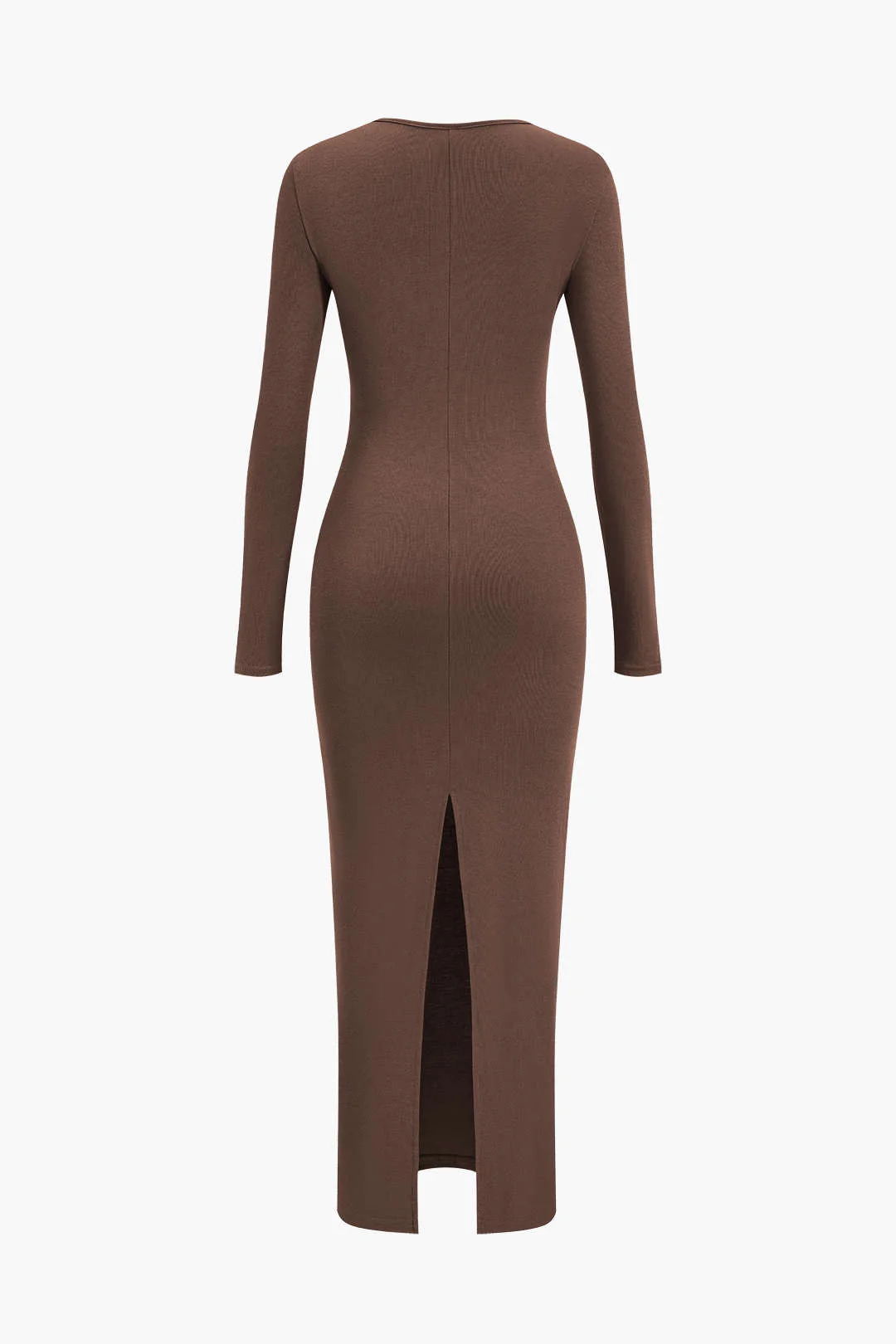 Asymmetrical Neck Slit Maxi Dress - Image 17